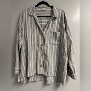 # Striped Escape by Habitat Relaxed Button-Down Shirt - XL